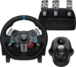הגה מרוצים Logitech G29 SE Driving Force Racing Wheel – למחשב PC ול-PS3 / PS4 / PS5 כולל ידית הילוכים